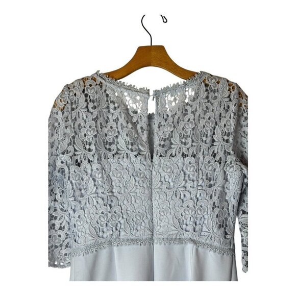 French Connection Dress Women 6 Blue Whisper Ruth‎ Lace Fit and Flare Cocktail - Picture 5 of 16